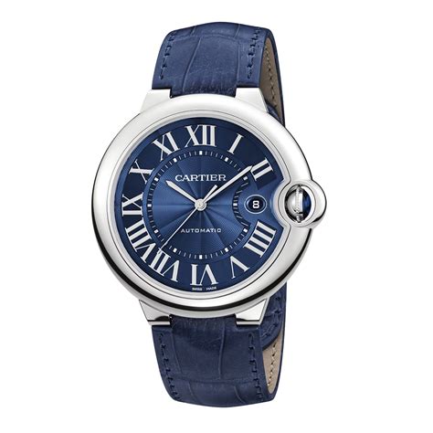 bracelet montre cartier cuir|cartier ballon bleu watch bands.